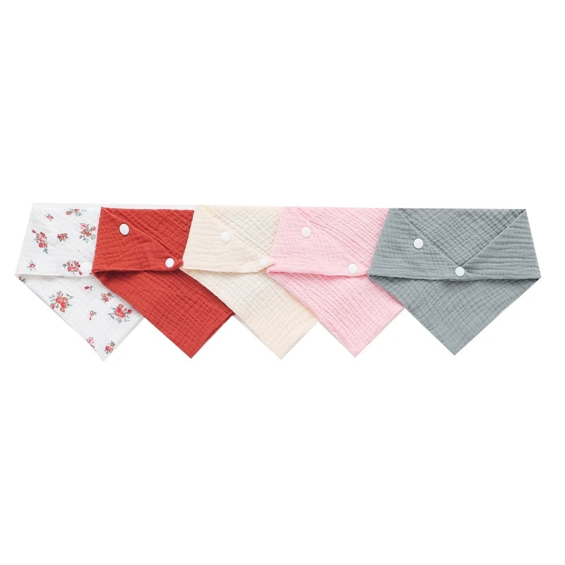 Set of LuckeLadybug LLC burp cloths cotton in various colors and patterns for stylish feeding time