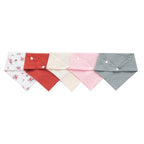 Set of LuckeLadybug LLC burp cloths cotton in various colors and patterns for stylish feeding time