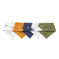 Set of five burp cloths cotton in various colors and patterns for stylish baby care
