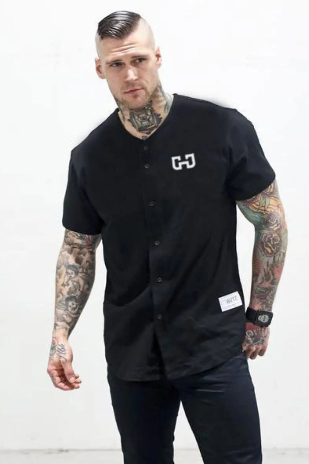Black Button Up Shirt for Plus Size Clothing for Women's Fashion with Stylish Design