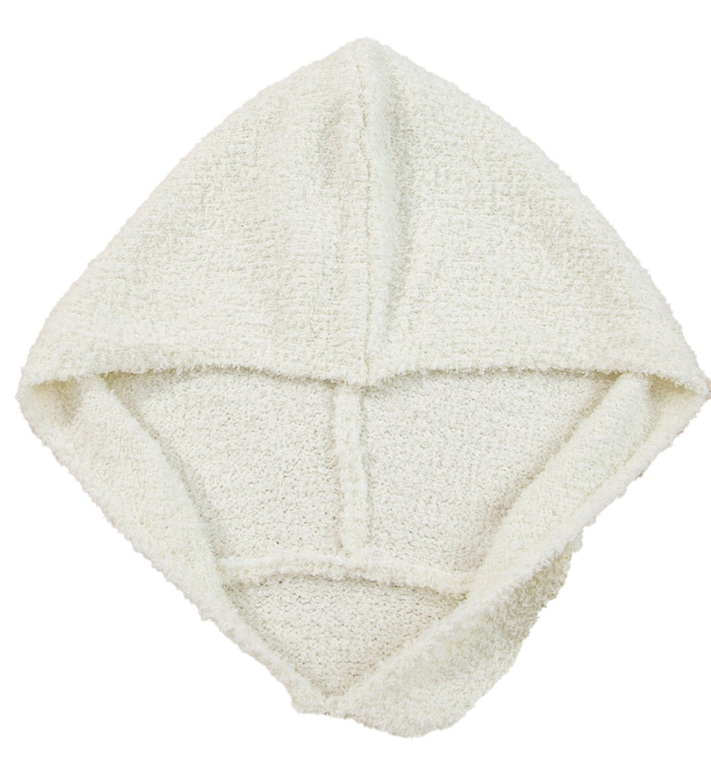 White Popcorn Sweater With Hood