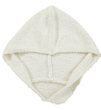 White Popcorn Sweater With Hood