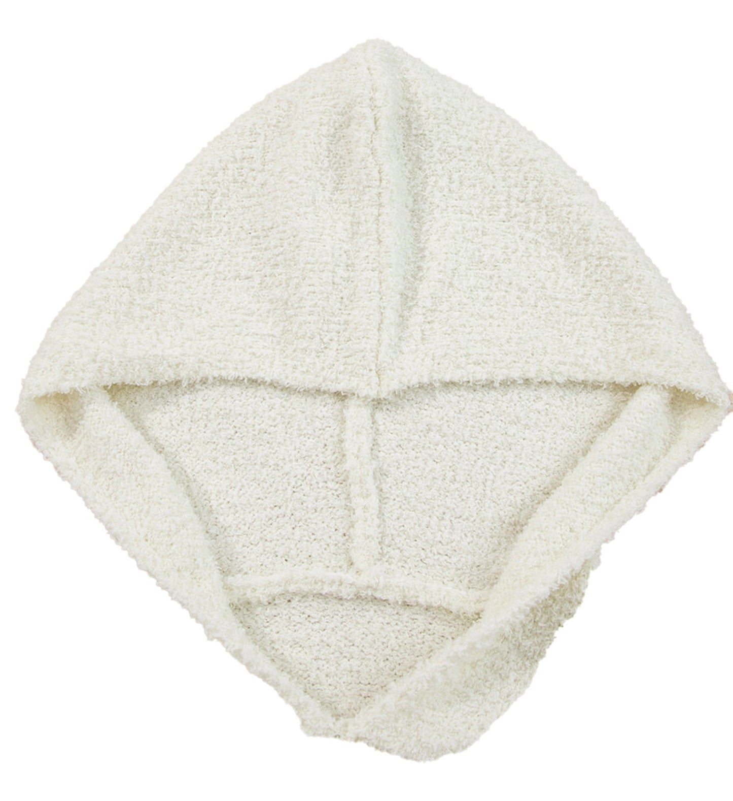 White Popcorn Sweater With Hood