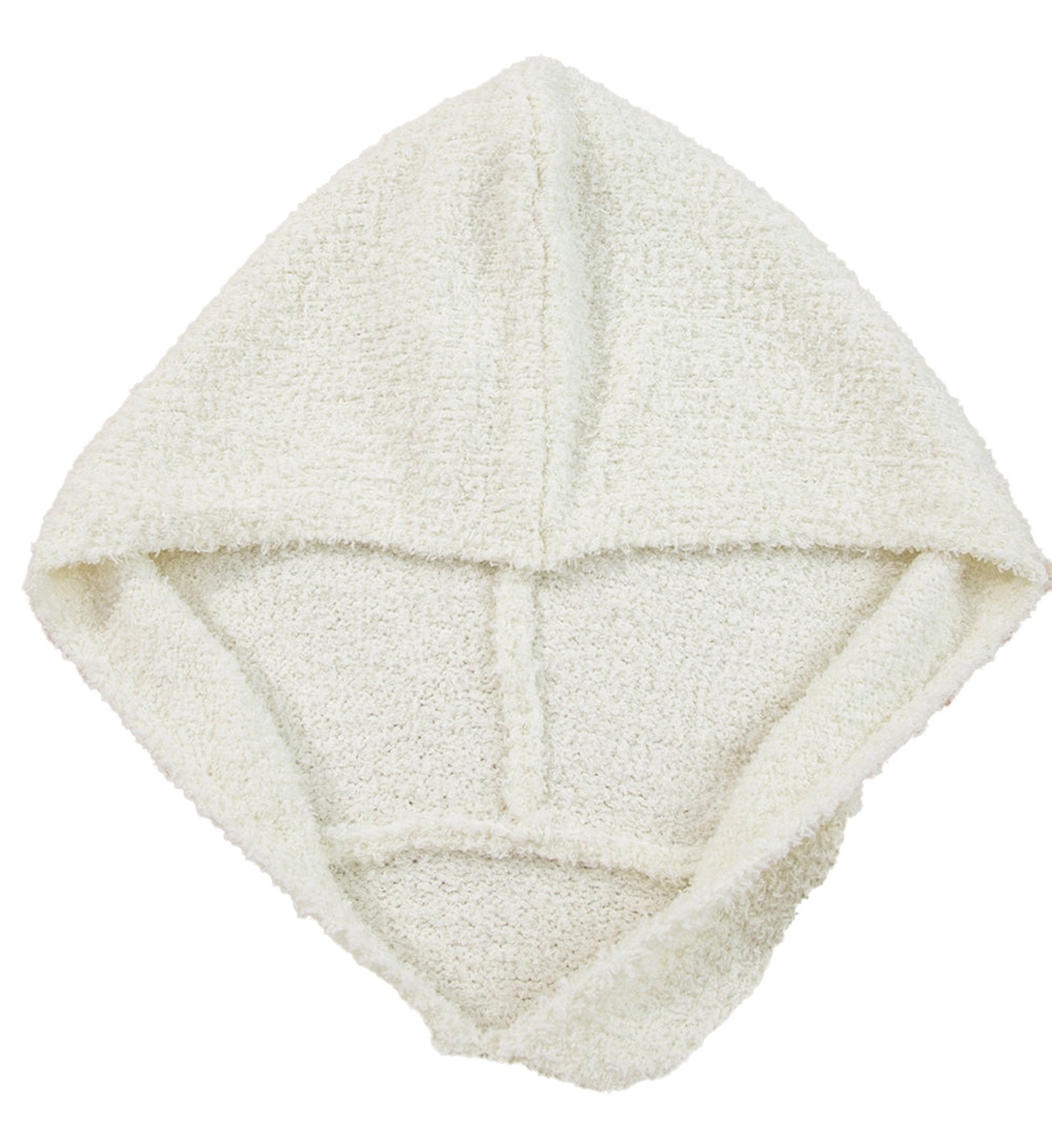 White Popcorn Sweater With Hood