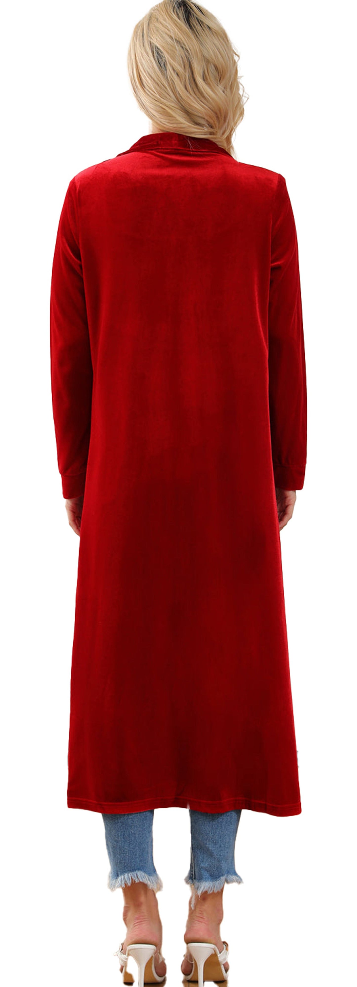 Yellow Velvet Duster Coat For Trendy Looks