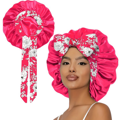 Bohemian Satin Bonnet With Stylish Bow
