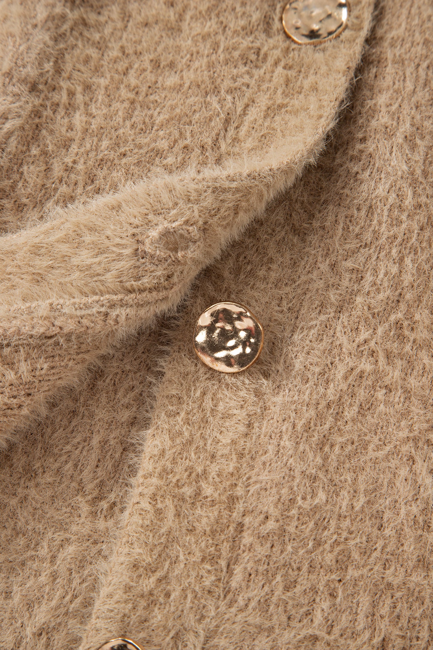 Dear-Lover Smoke Gray Fuzzy Cardigan For Cozy Style