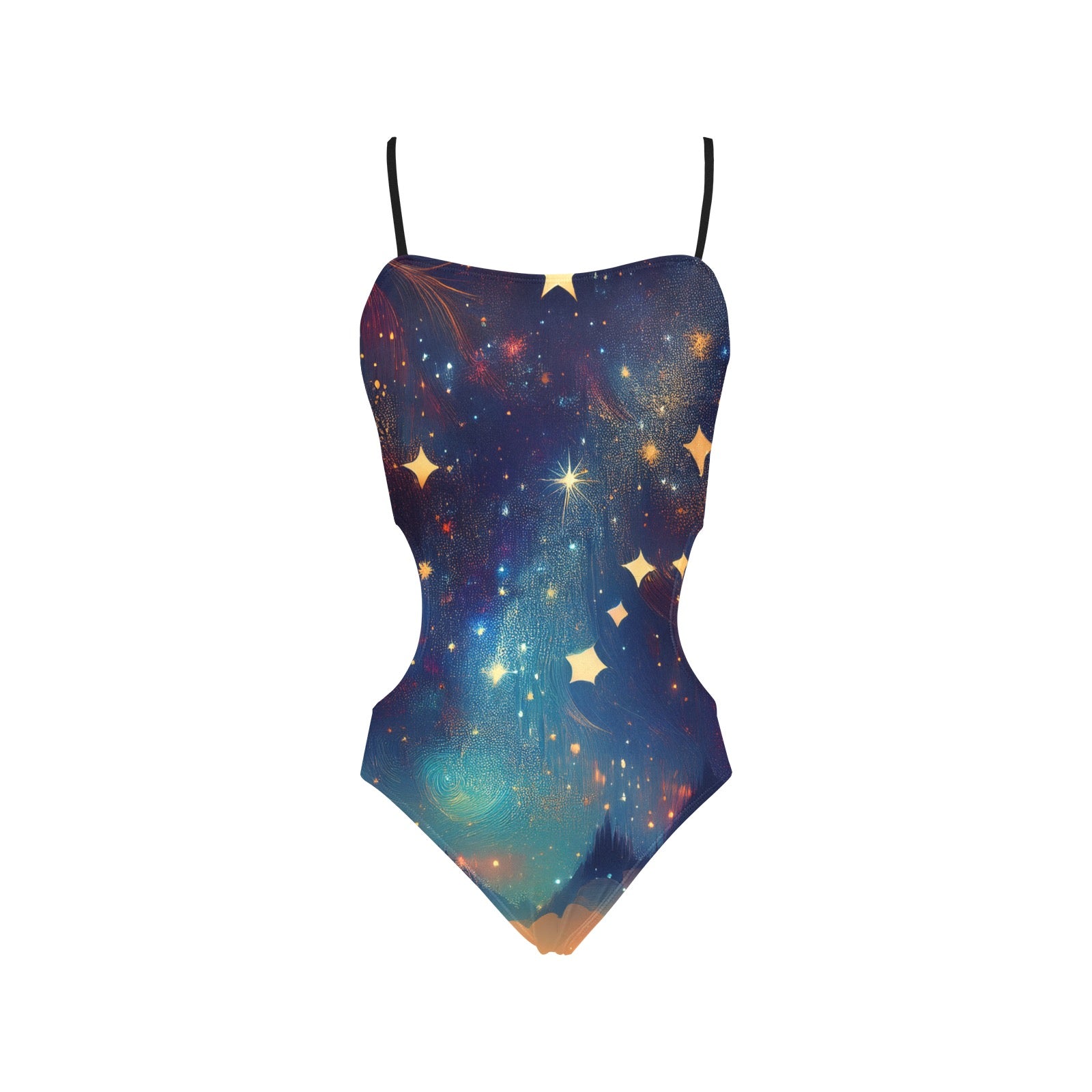 Starlit Night Spaghetti Strap One-Piece Swimsuit