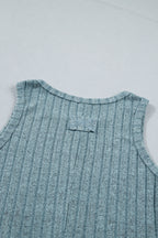 Camel Slim Ribbed Mineral Wash Tank Top