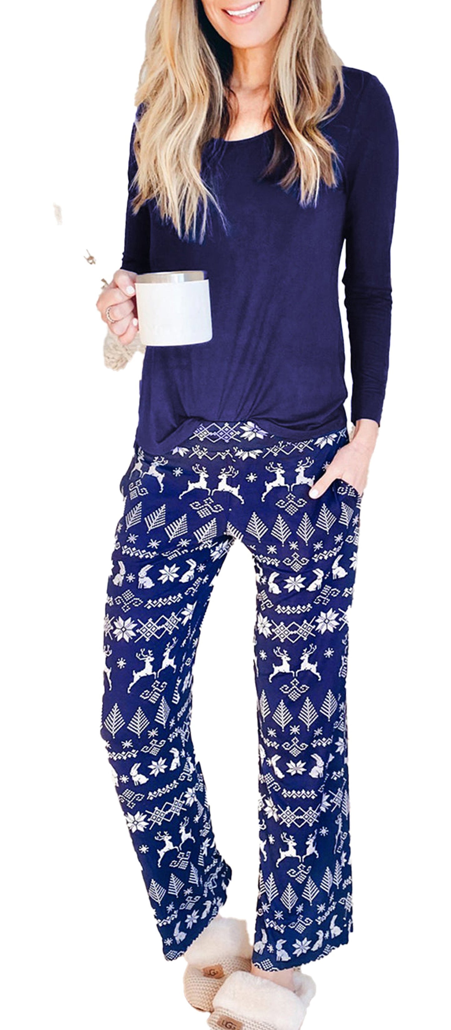 Blue Christmas Lounge Set For Cozy Nights