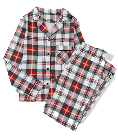 Red Plaid Christmas Pajamas Set