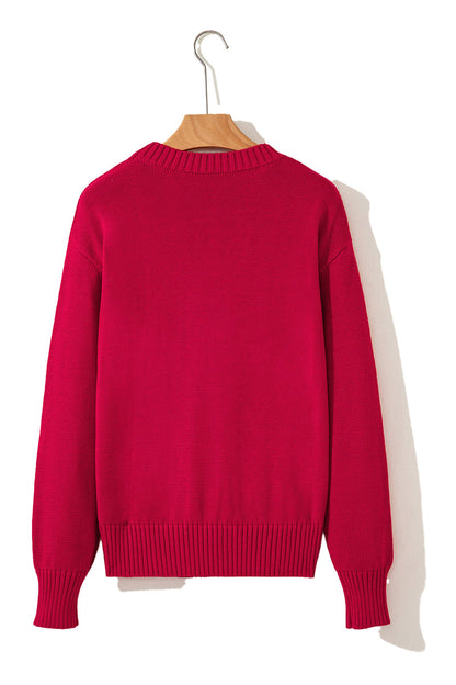 Fiery Red Christmas Sweater For Festive Cheer