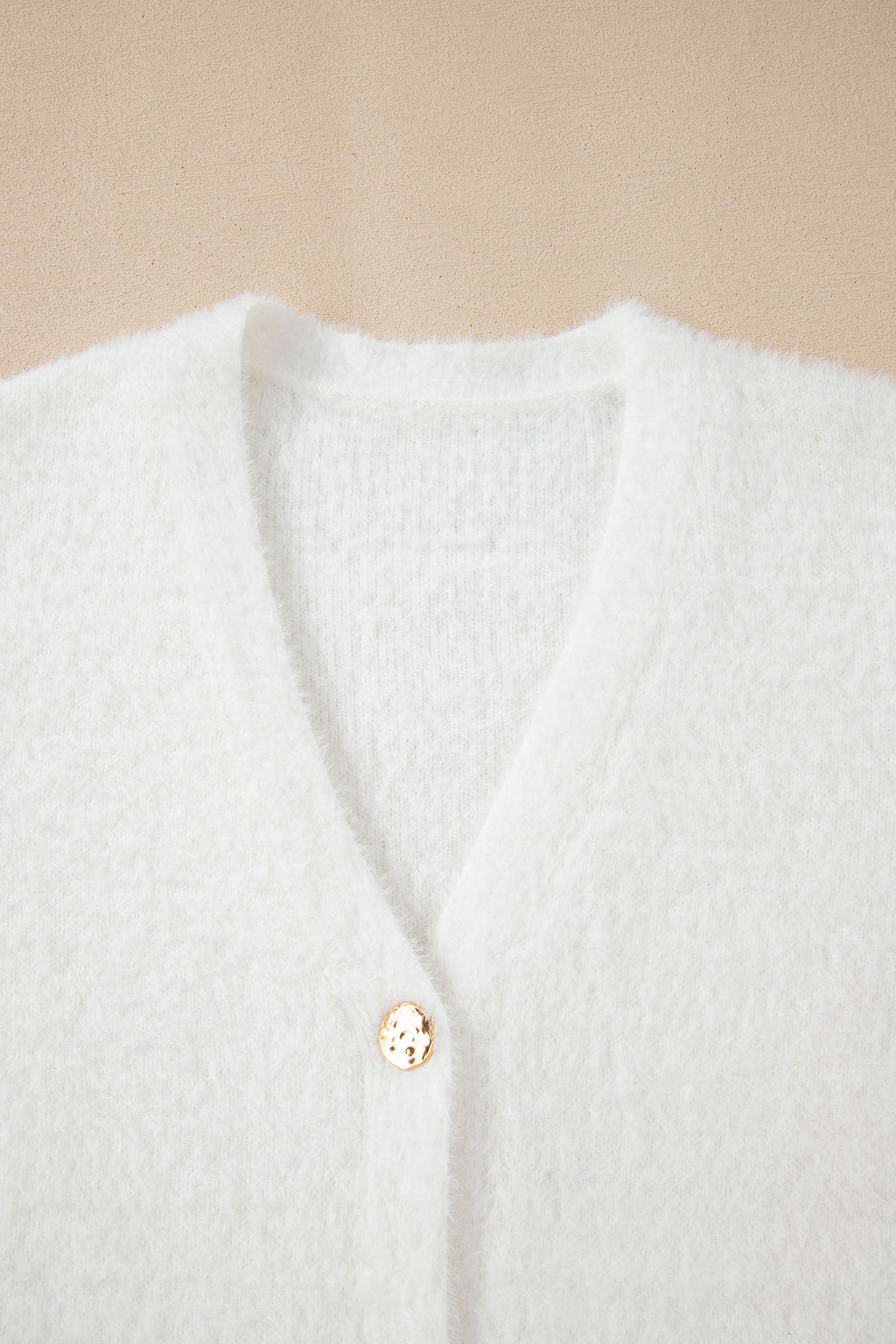 Dear-Lover Smoke Gray Fuzzy Cardigan For Cozy Style
