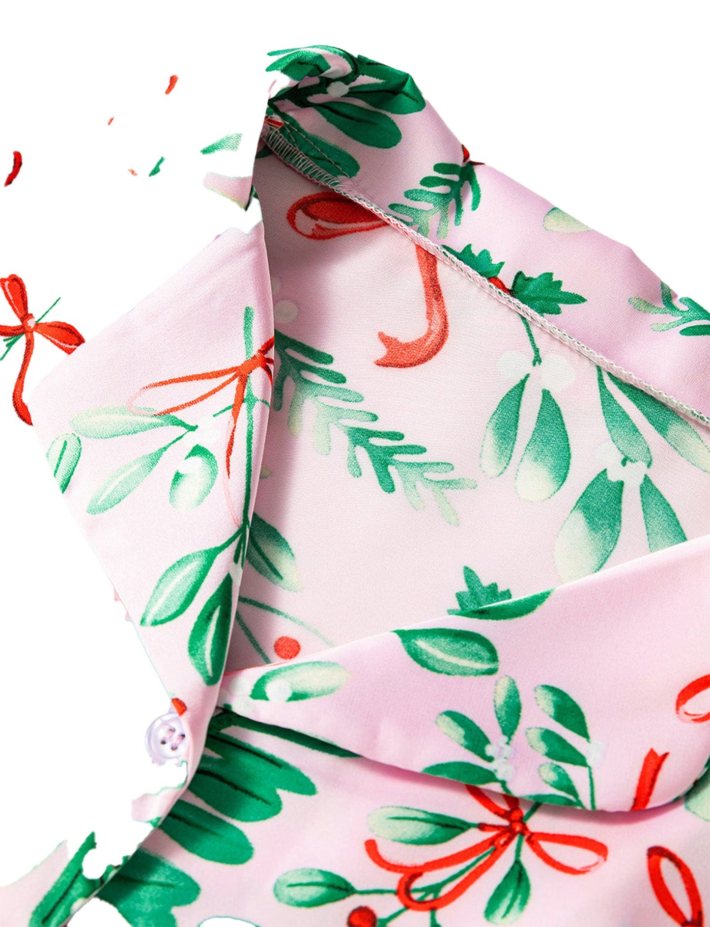 Pink Christmas Pajama Set For Women