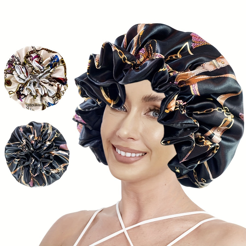 Double Layer Satin Bonnet For Sleeping