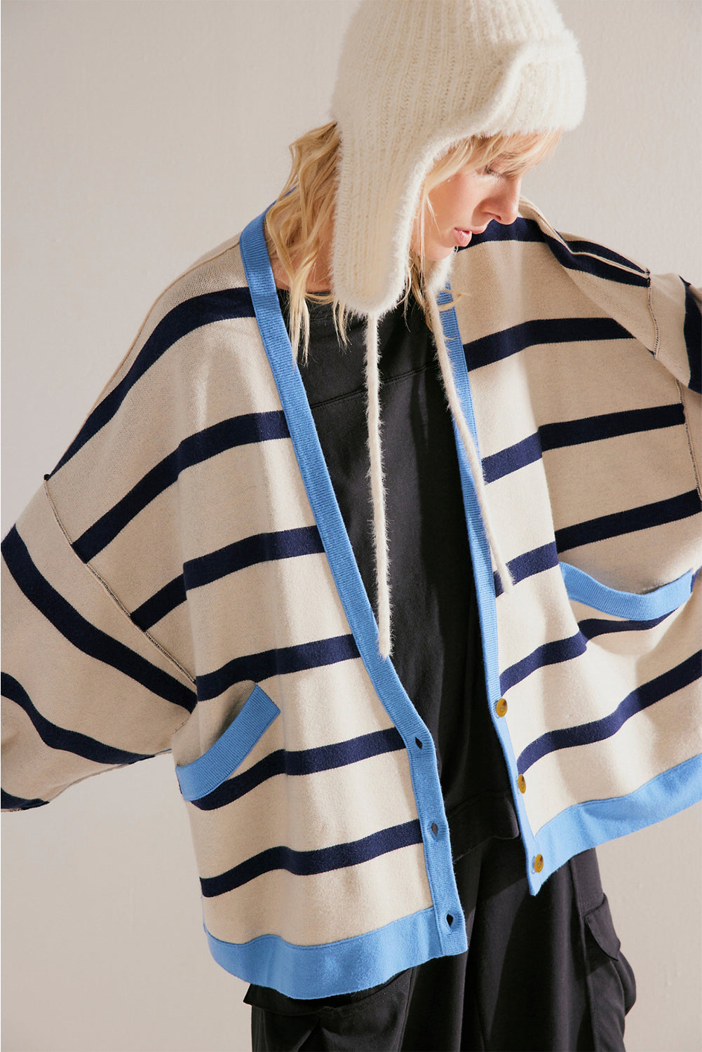 Striped Cardigan Cardigan for Effortless Style