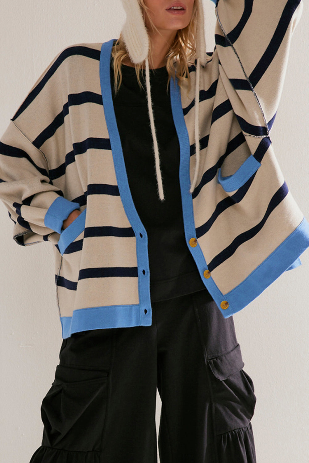 Striped Cardigan Cardigan for Effortless Style