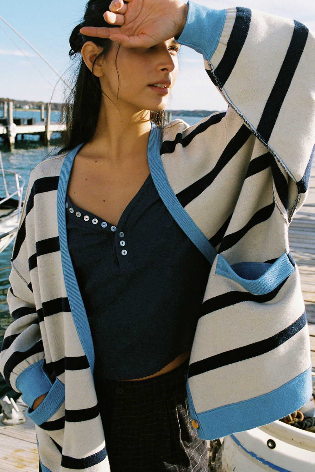 Striped Cardigan Cardigan for Effortless Style