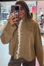 Cardigan Cardigan with Lace Detailing