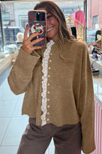 Cardigan Cardigan with Lace Detailing