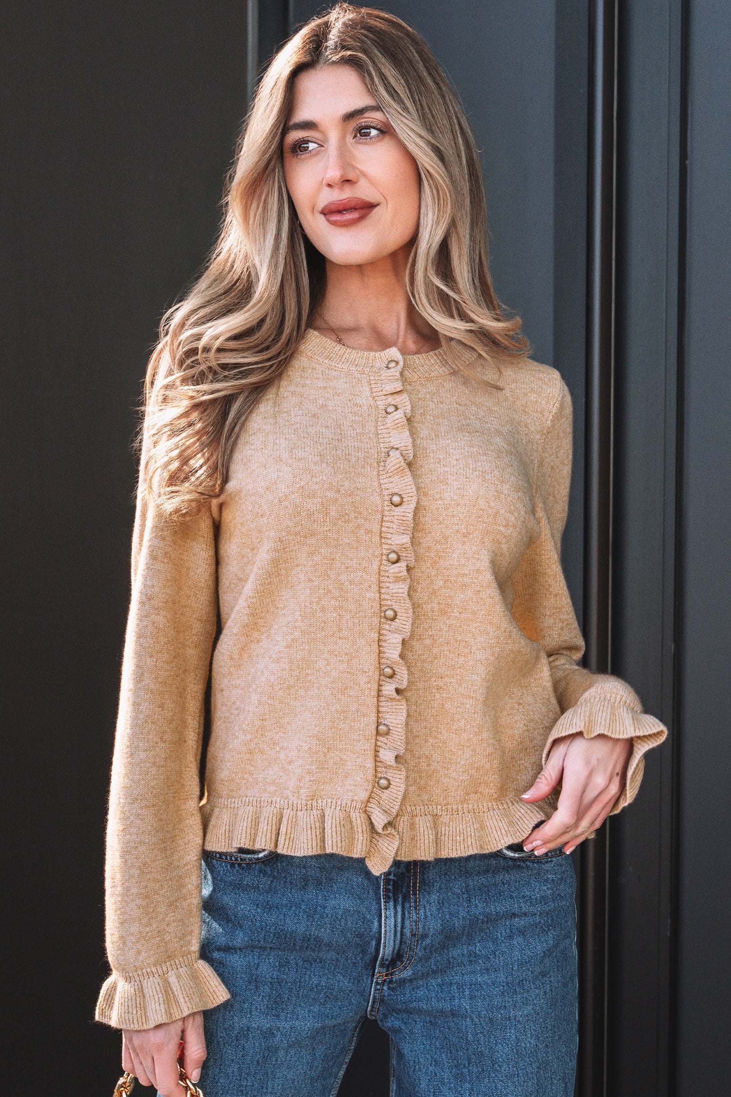 Cardigan Cardigan with Ruffle Details