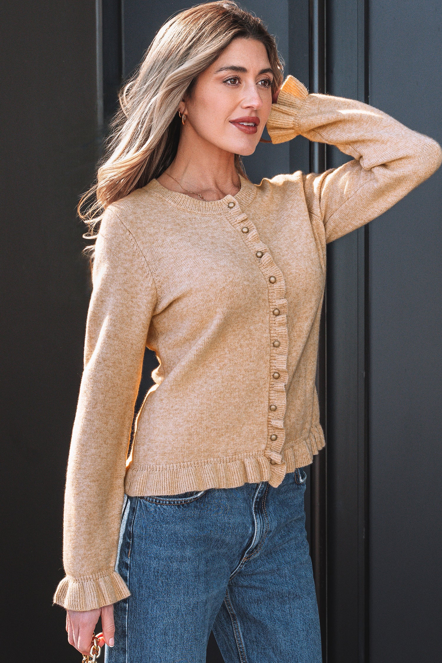 Cardigan Cardigan with Ruffle Details