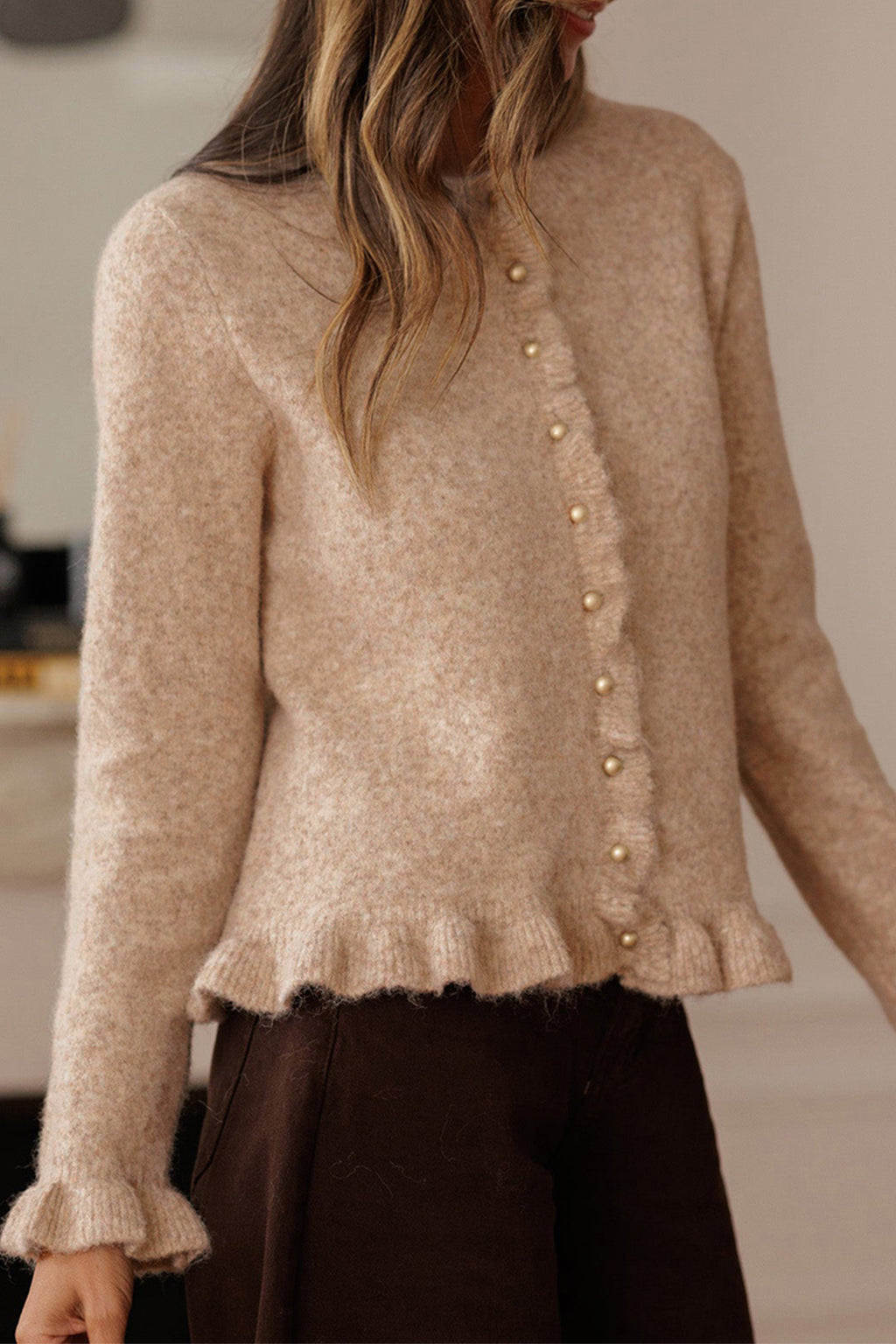 Cardigan Cardigan with Ruffle Details
