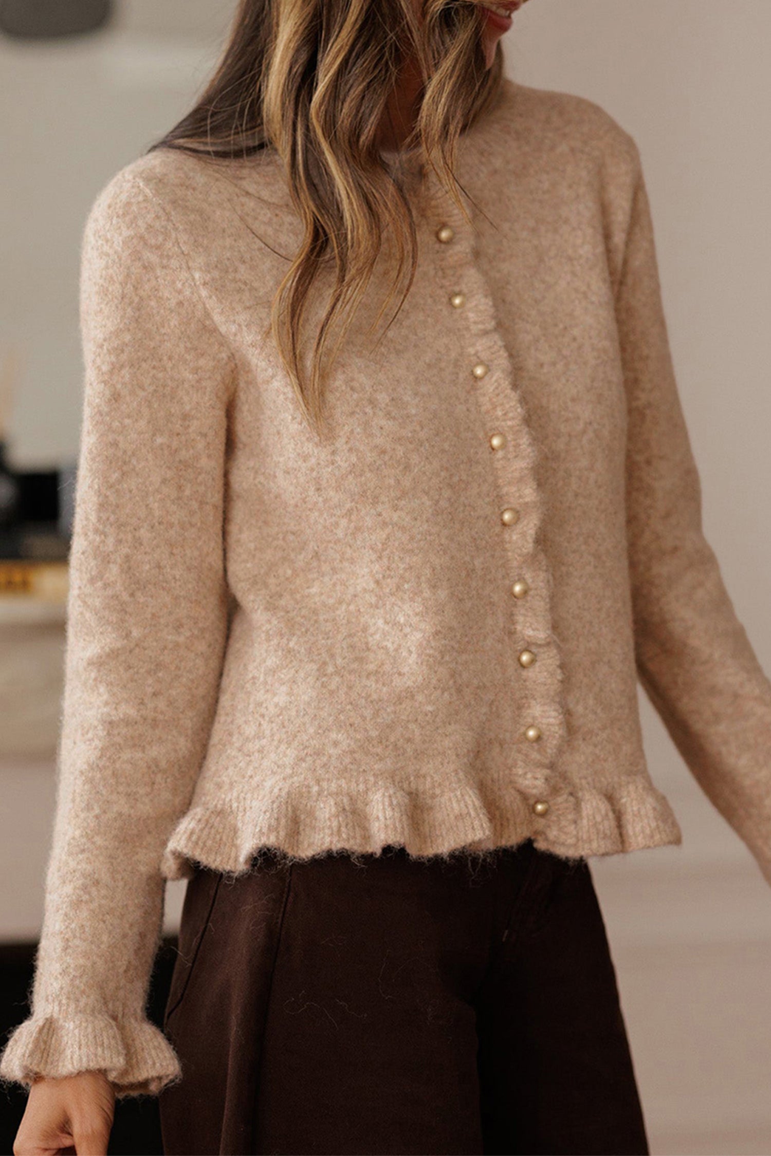 Cardigan Cardigan with Ruffle Details