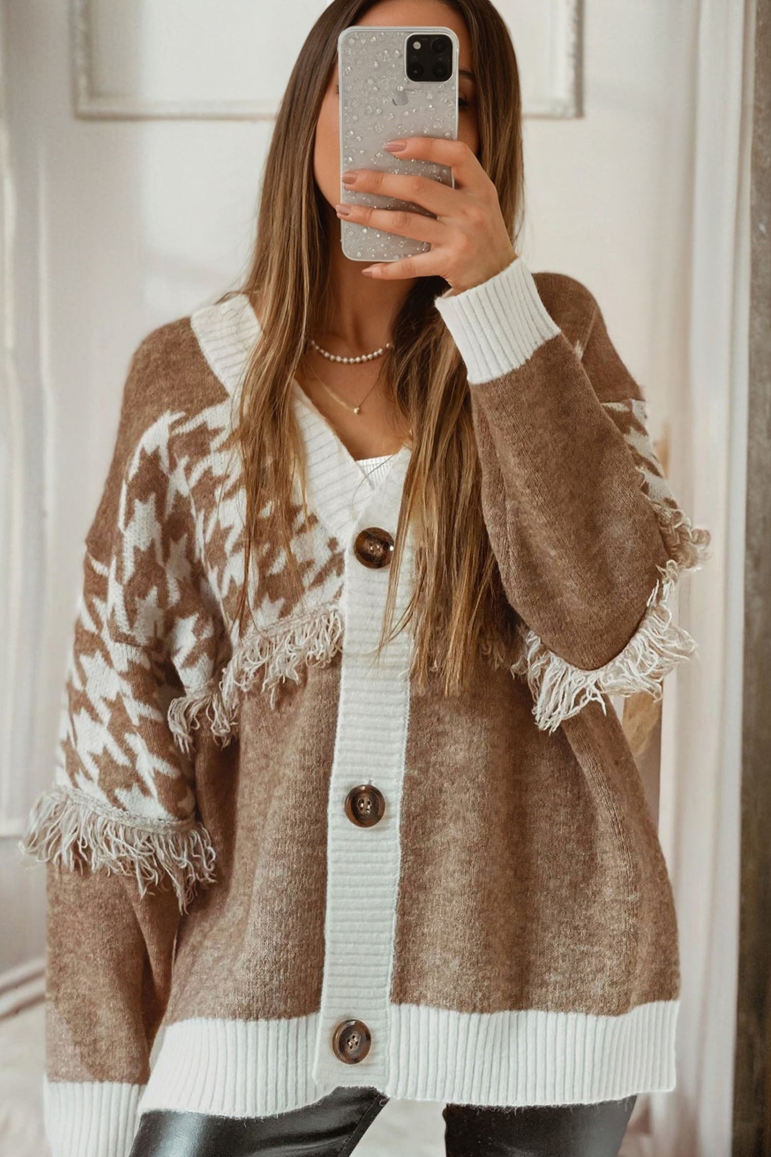 Color Block Cardigan - Trendy & Chic Style
