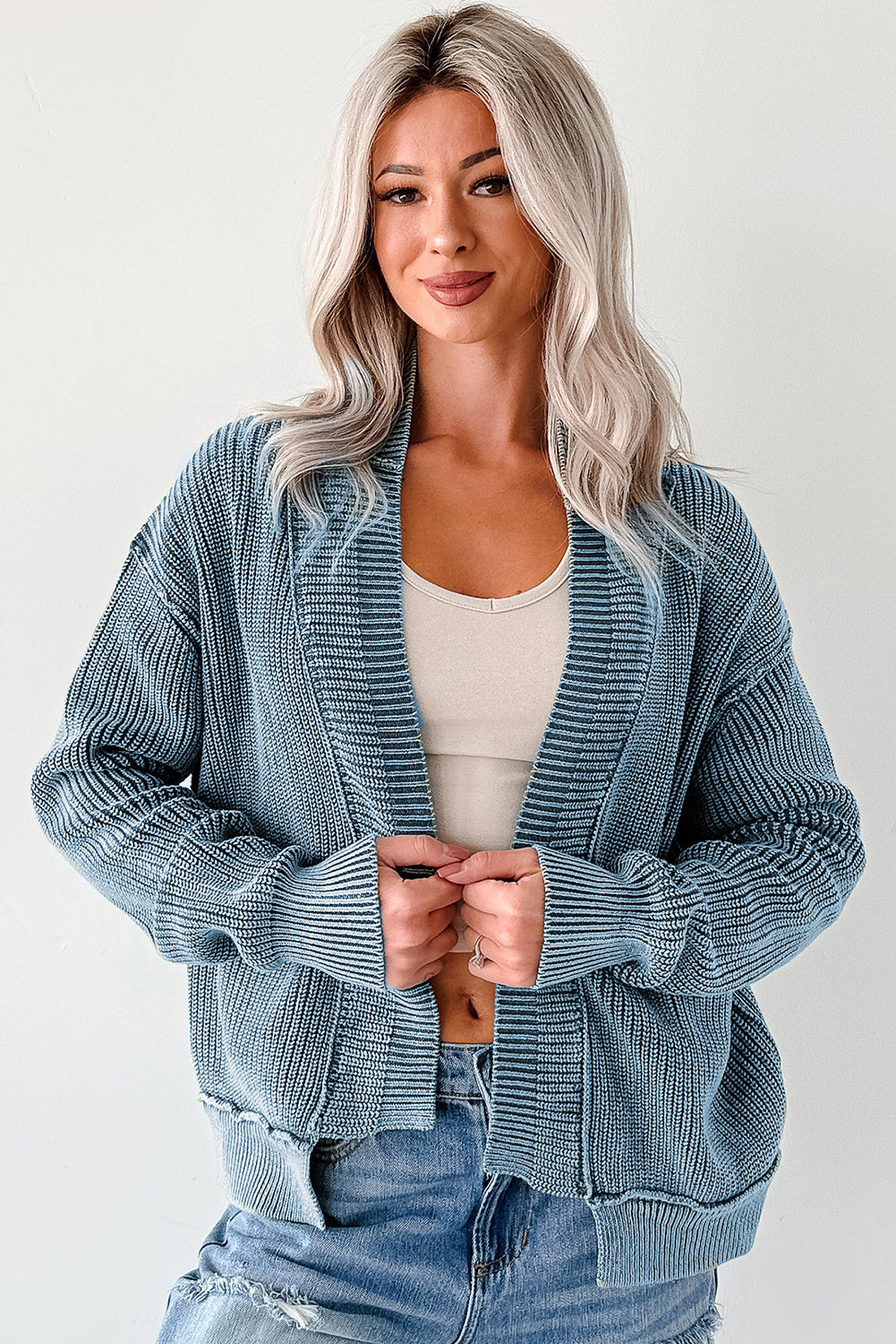 Open Front Cardigan Sweater for Women