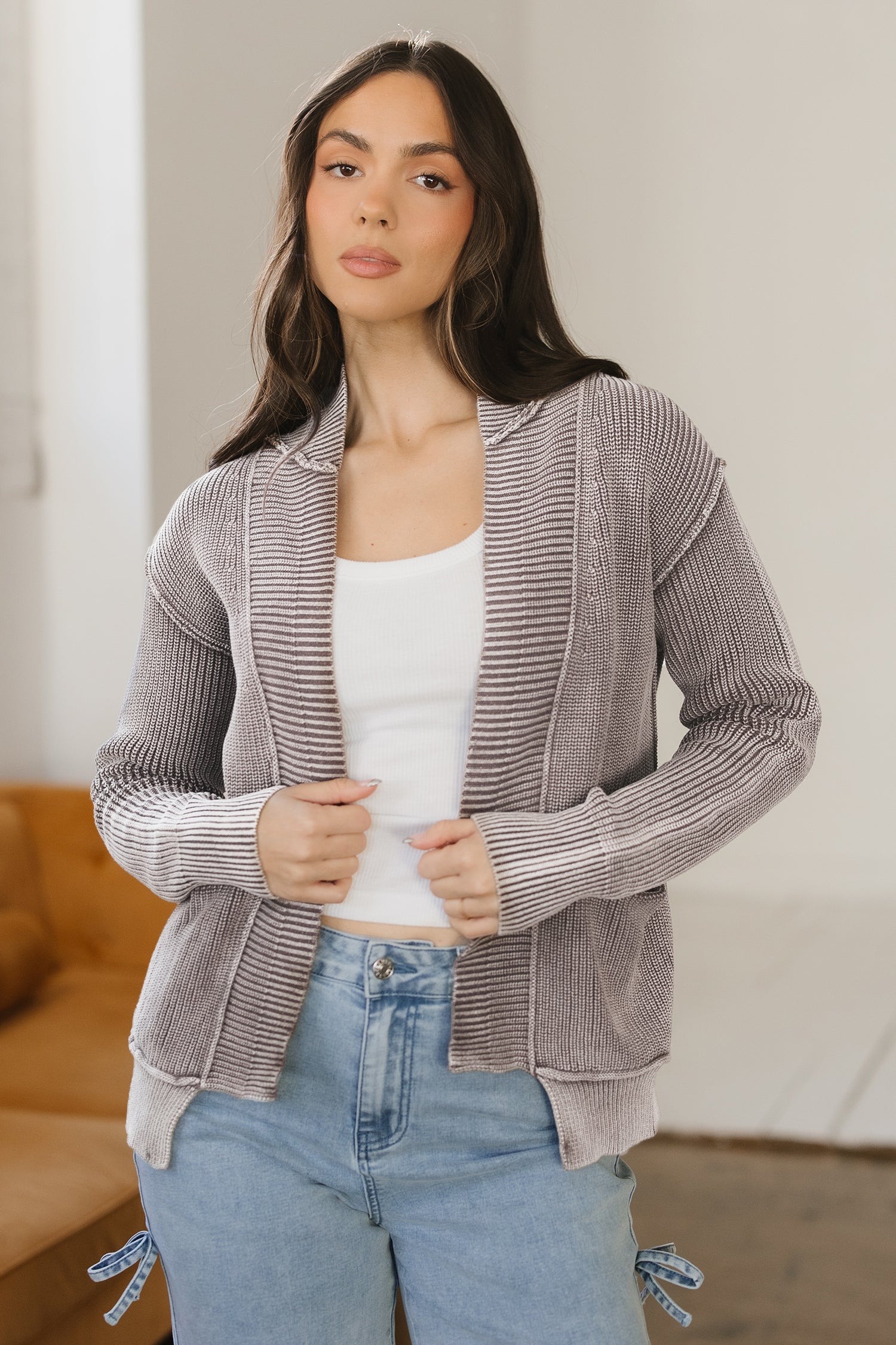 Open Front Cardigan Sweater for Women