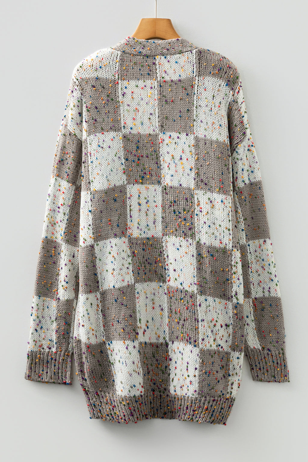 Open Front Cardigan Sweater with Dots