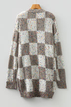 Open Front Cardigan Sweater with Dots