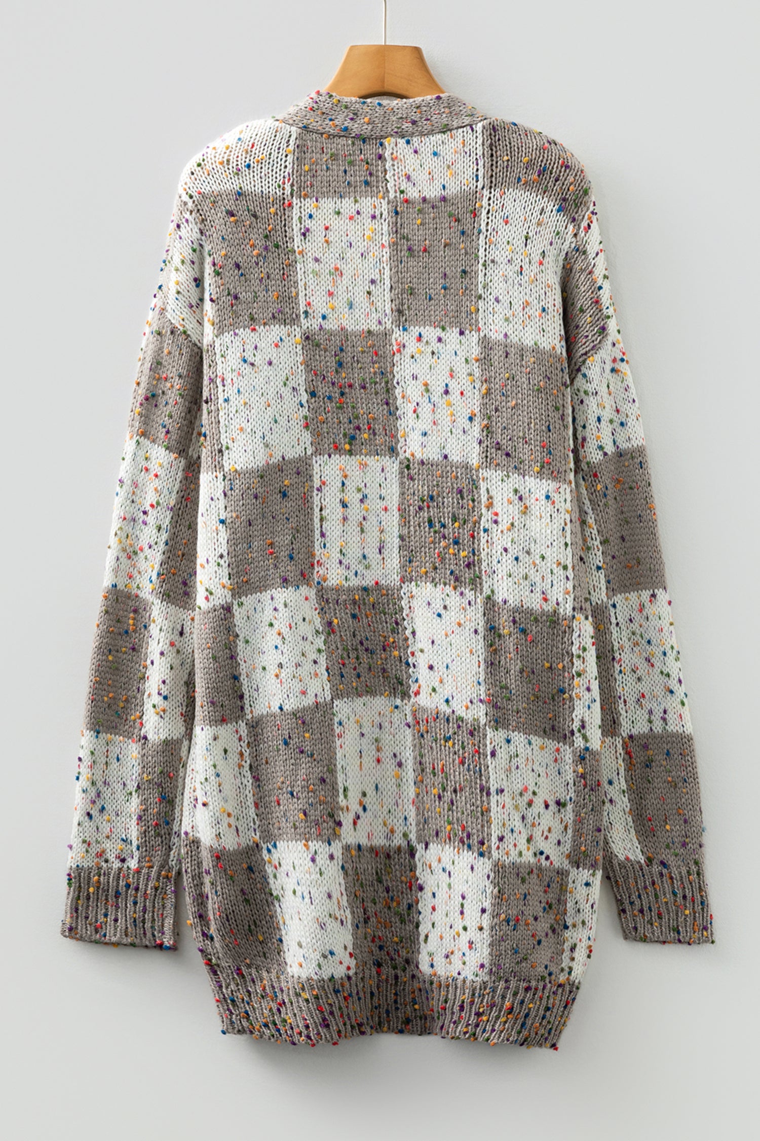 Open Front Cardigan Sweater with Dots