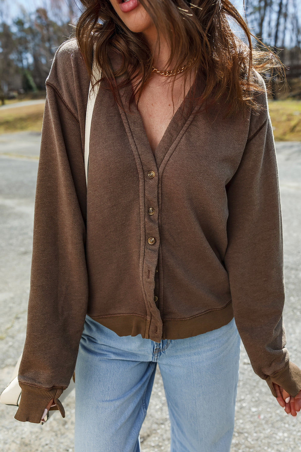 V Neck Cardigan Sweater for Effortless Style