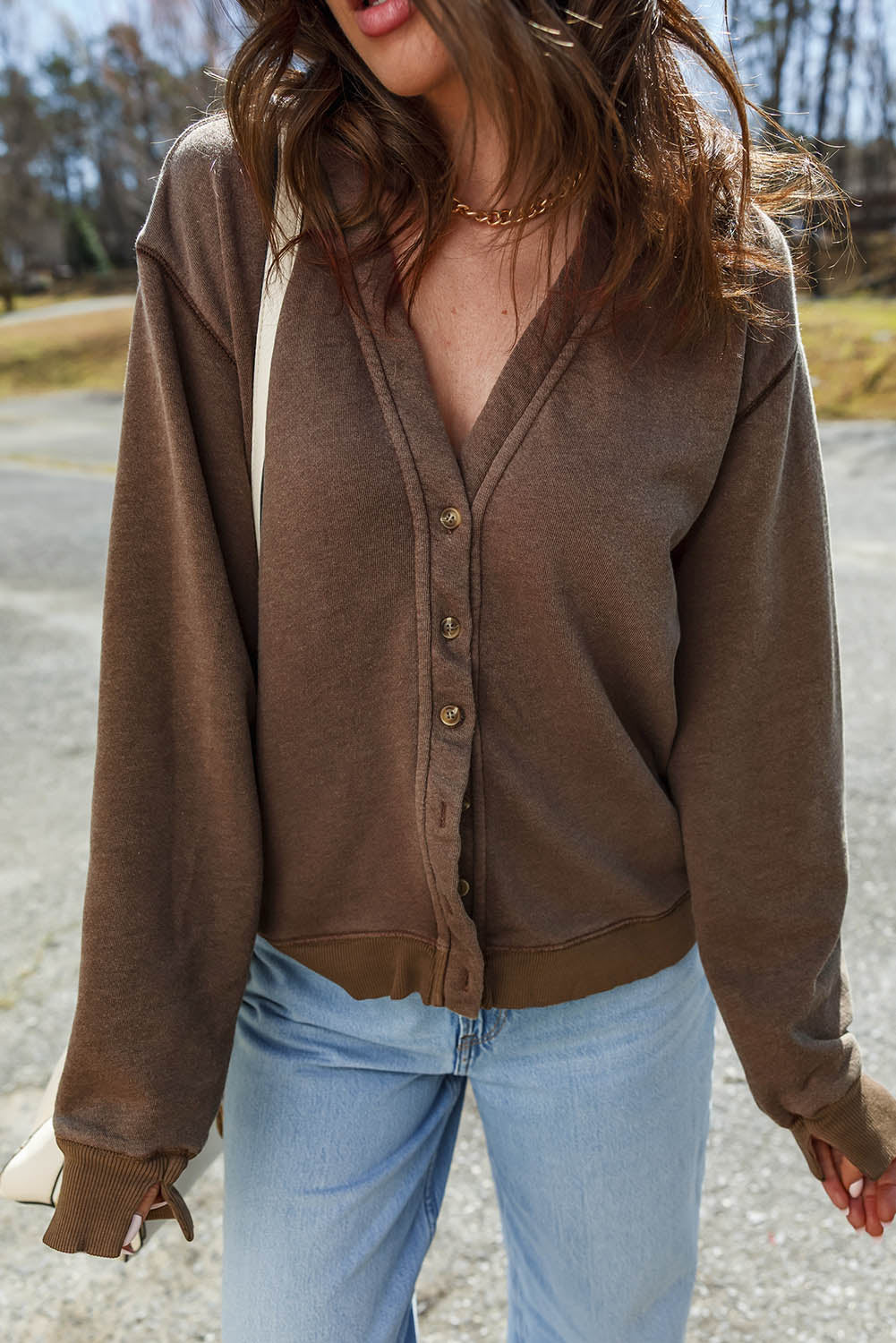 V Neck Cardigan Sweater for Effortless Style