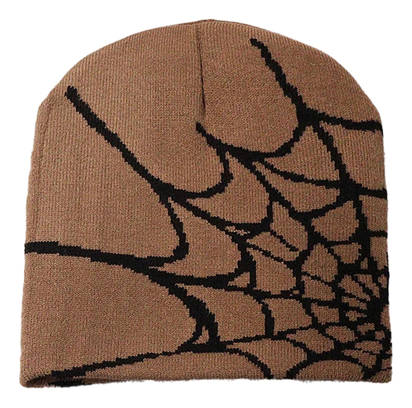 Cartoon spider embroidered beanie with a stylish spider web design for fun and fashion