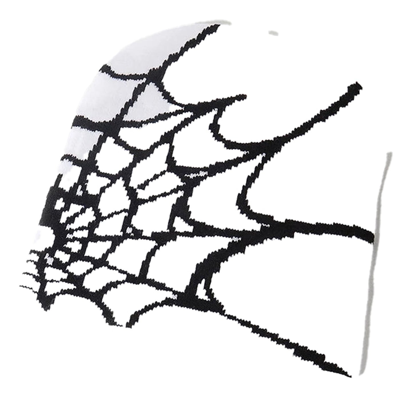 Cartoon spider embroidered beanie featuring a stylish spider web design for a trendy look