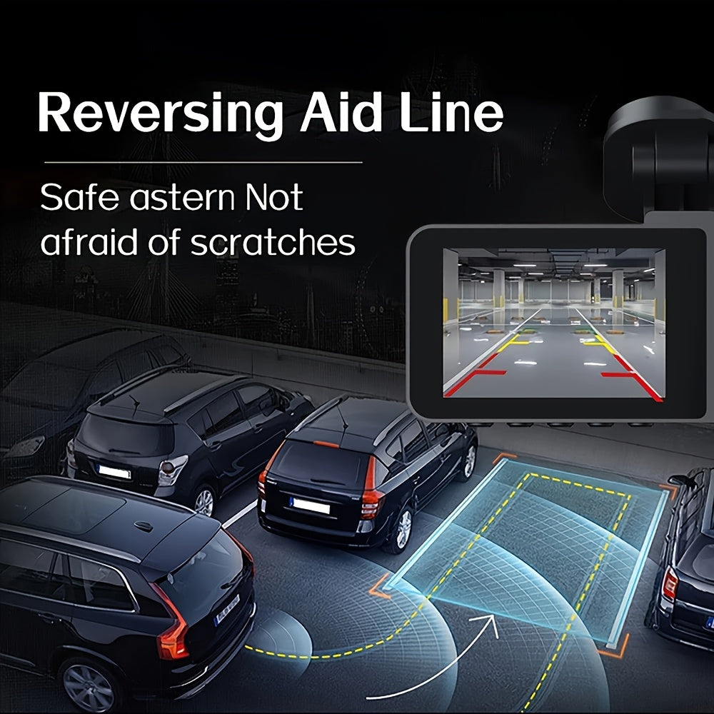 Triple Lens Car Dash Cam With Night Vision