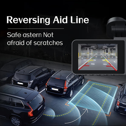 Triple Lens Car Dash Cam With Night Vision