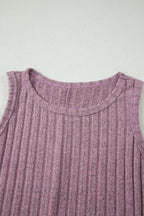 Camel Slim Ribbed Mineral Wash Tank Top