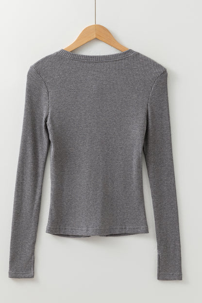 Ribbed Knit Slim Cardigan Trendy Layering