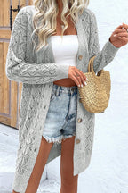 Dear-Lover Parchment Long Cardigan For Women