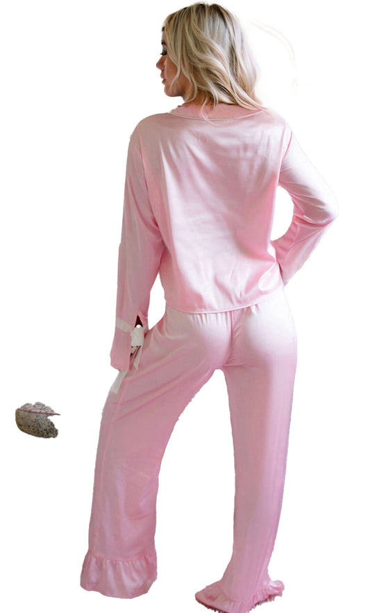 Pink Satin Lounge Set For Ultimate Comfort