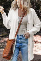Dear-Lover Smoke Gray Fuzzy Cardigan For Cozy Style