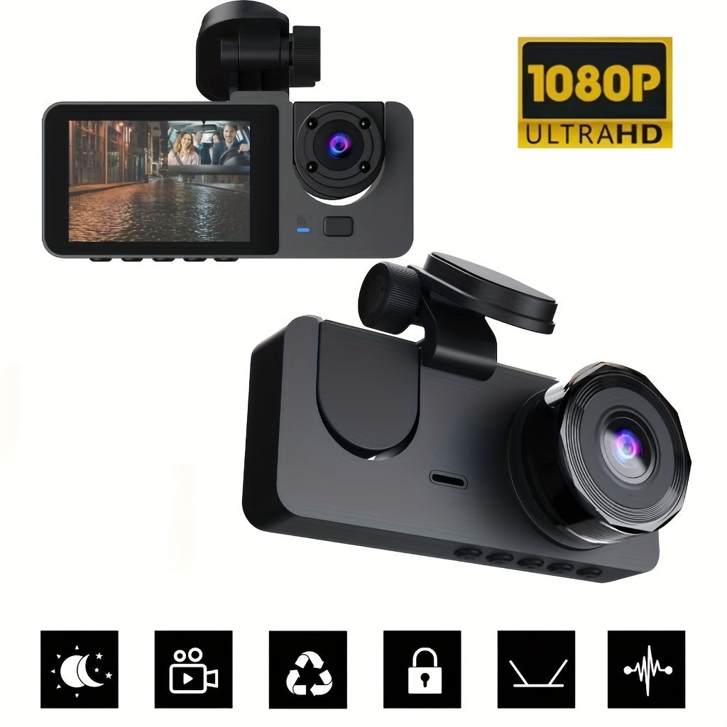 1080p Dual Camera Dash Cam With Night Vision