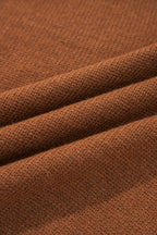 Close-up of a soft fabric showcasing the chestnut v neck sweater for women