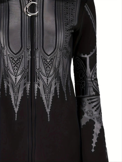 LuckeLadybug chic womens hoodie with unique black and gray design and zip closure