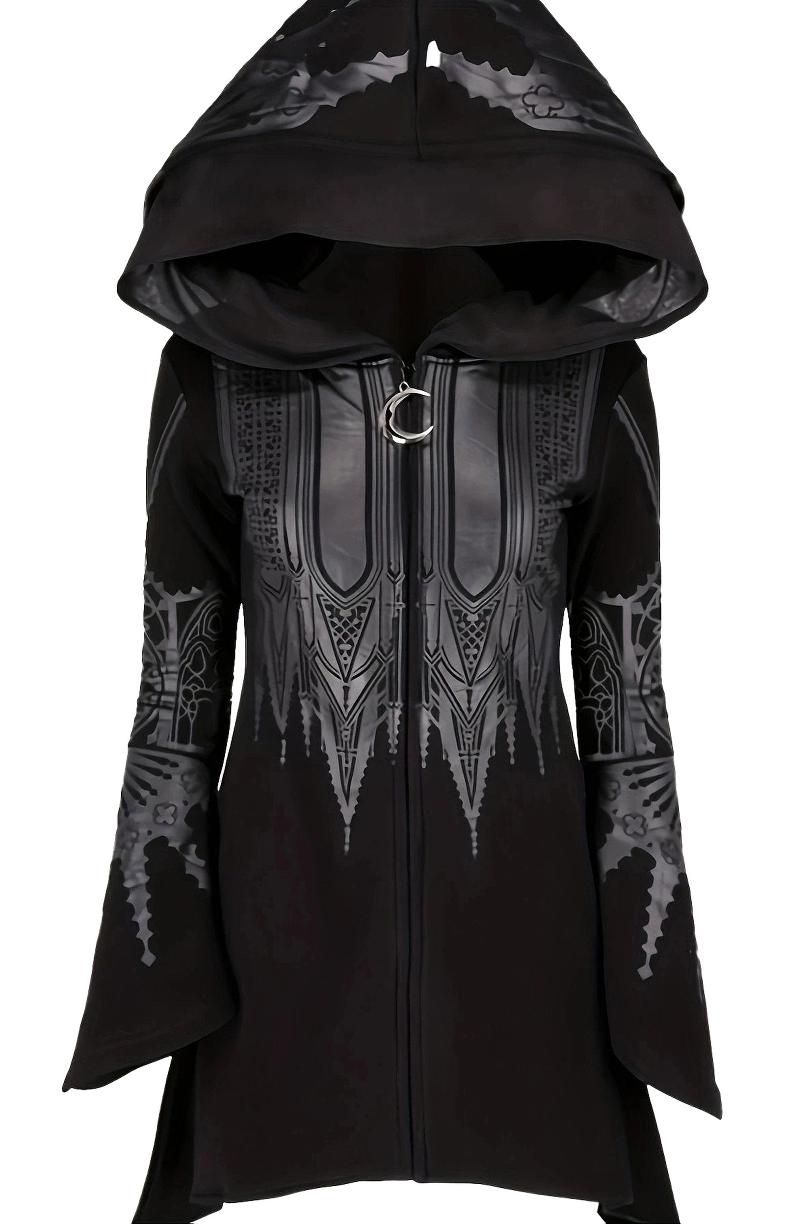 Chic womens hoodie from LuckeLadybug LLC with unique design and bell sleeves for stylish comfort