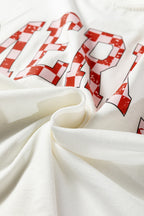 LuckeLadybug LLC Christmas pajamas featuring a soft fabric with a red checkered design